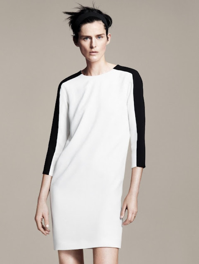 zara white black dress
