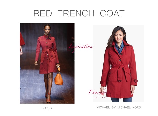 red gucci trench coat