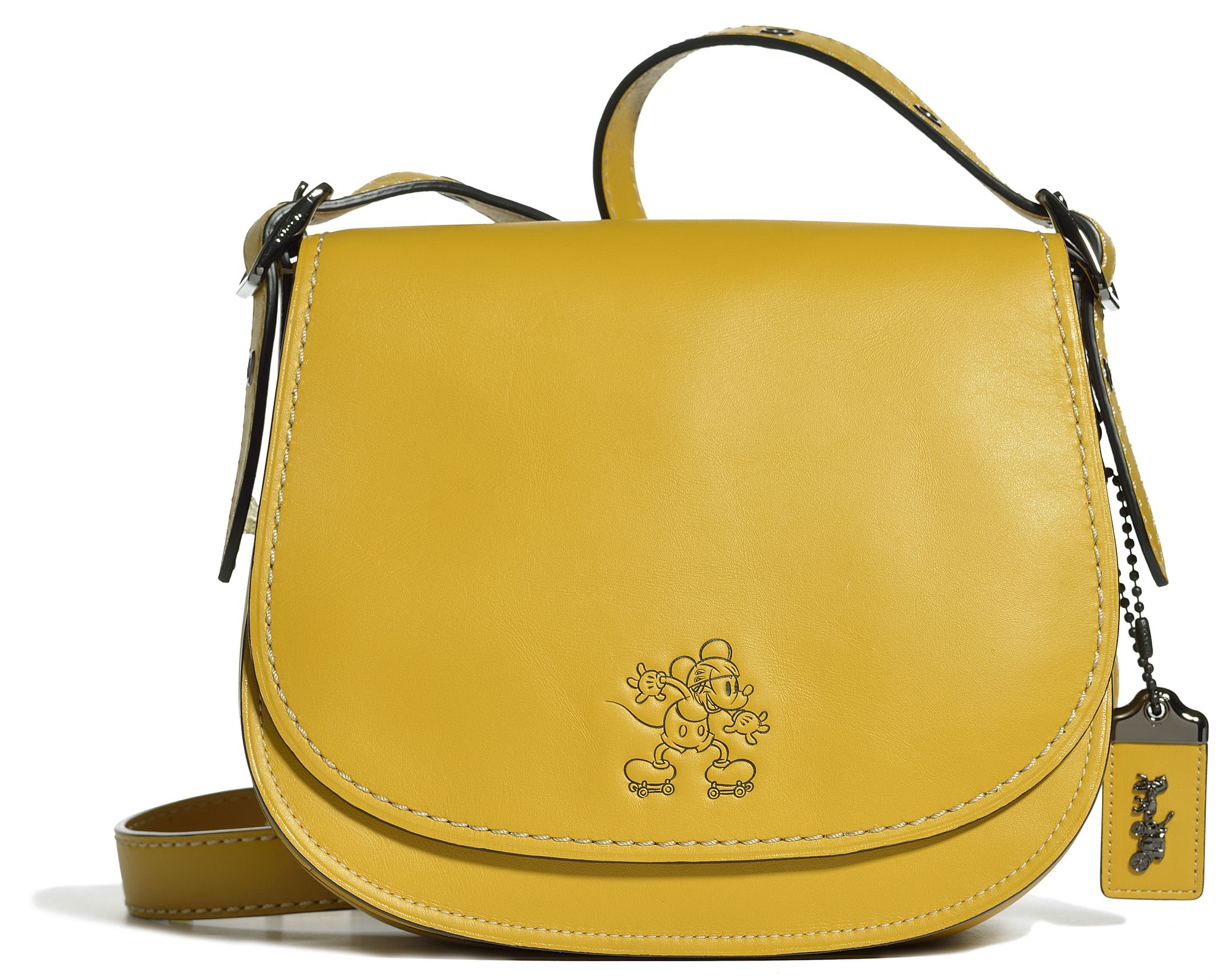 yellow mickey mouse coach bag