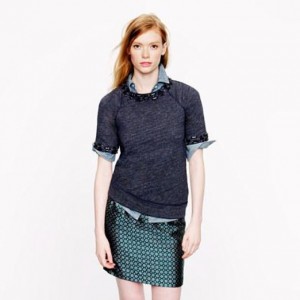 J. Crew jeweled short sleeve sweatshirt- saved by Chic n Cheap Living