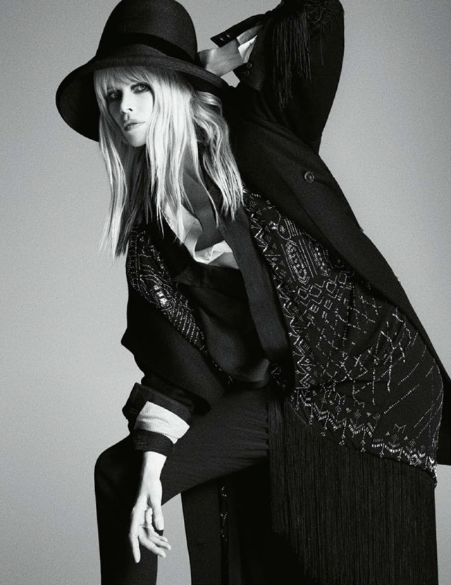 Classic Claudia Schiffer Vogue Germany April 2014 fedora - saved by ...