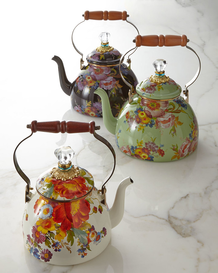 Mackenzie-Childs flower market three quart tea kettle - little luxury list