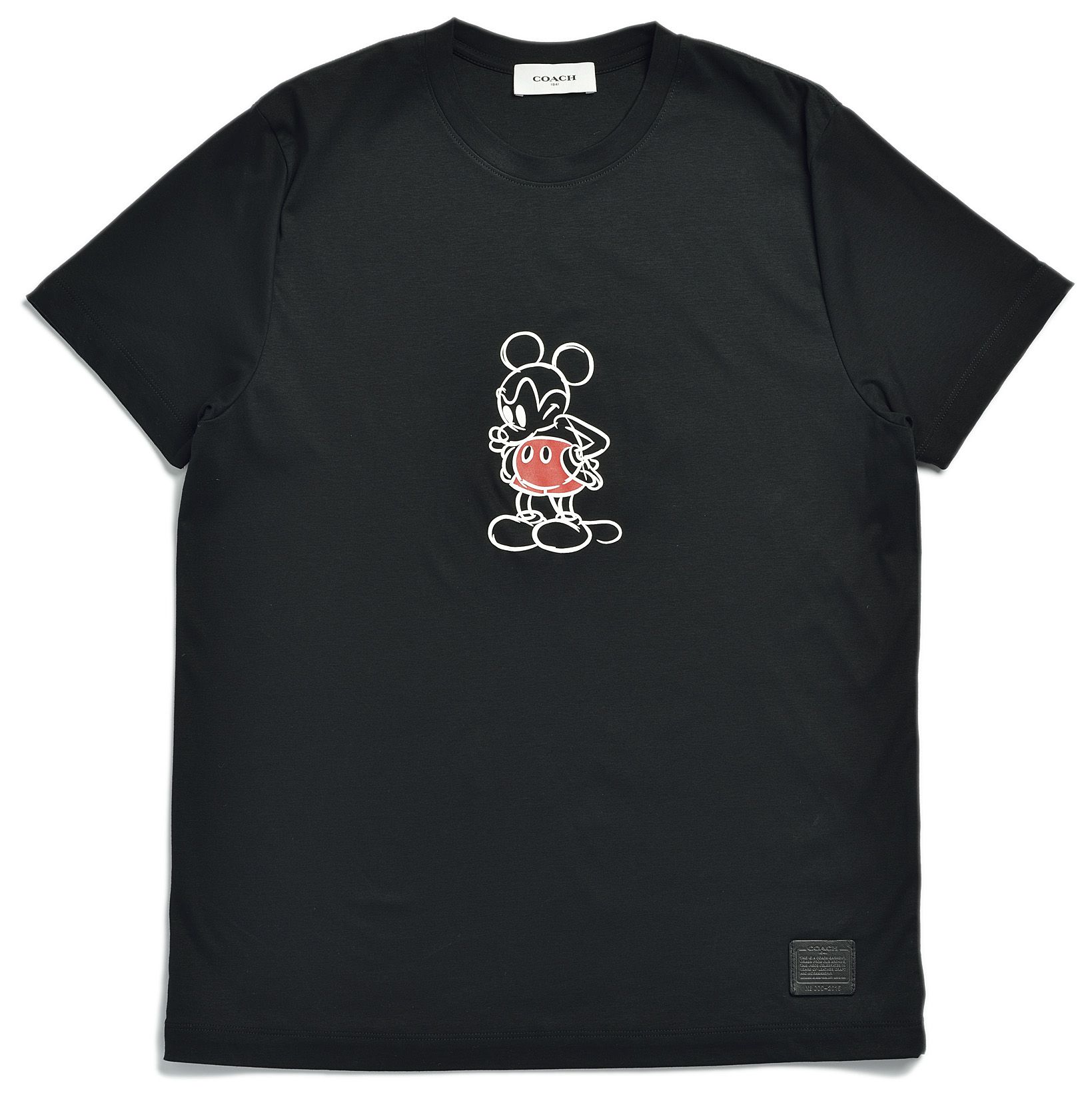 Disney x Coach Mickey Mouse Collaboration black Mickey tee shirt - little  luxury list