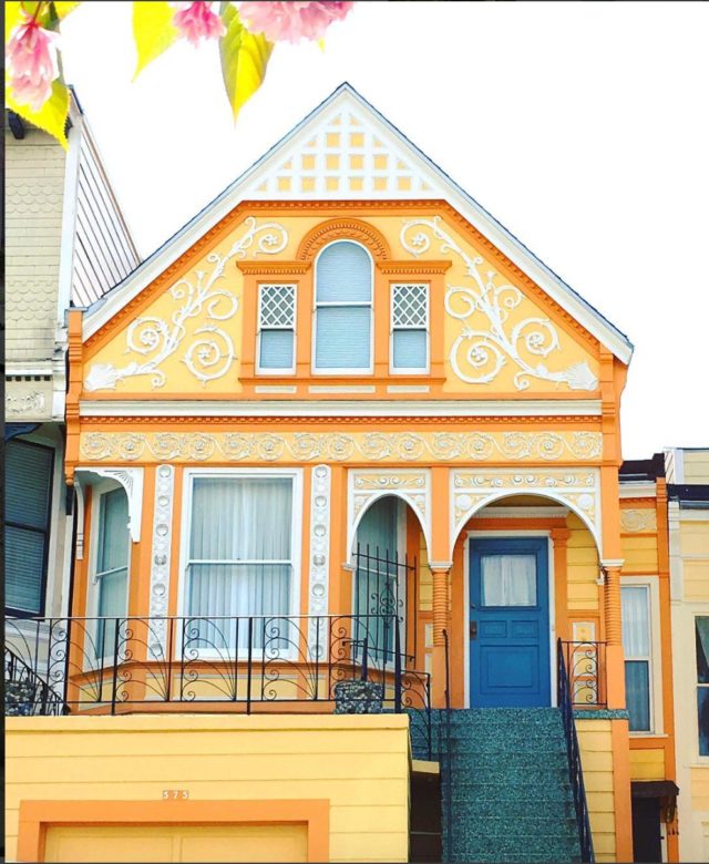 Colorful houses in San Francisco by patrix15 - orange and white