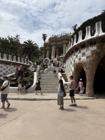 Barcelona Itinerary for kids Park Güell fountain