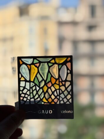 Barcelona itinerary for Kids La Pedrera stained glass gift view
