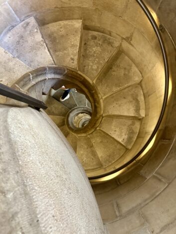 Barcelona itinerary for Kids staircase in the tower